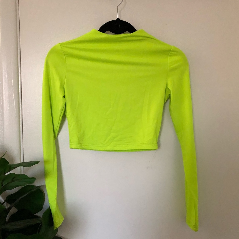 Neon green crop top